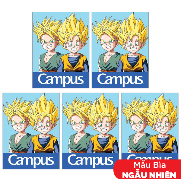 Combo 5 Tập Dragon Ball Z - A5 4 Ô Ly 96 Trang ĐL 120g/m2 - Campus NB-ADBS96 (Mẫu Màu Giao Ngẫu Nhiên)